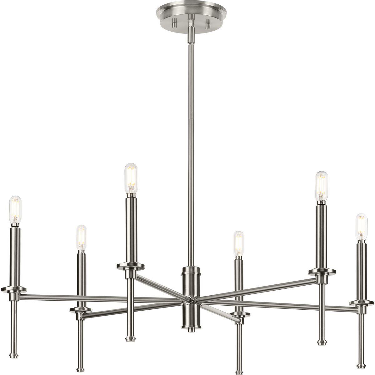 Change Dining Room Light to P400294-___ Elara Collection Six-Light Chandelier, Finish TBD
