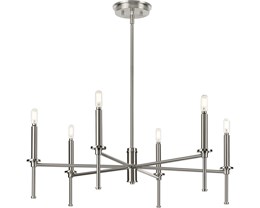 Change Dining Room Light to P400294-___ Elara Collection Six-Light Chandelier, Finish TBD