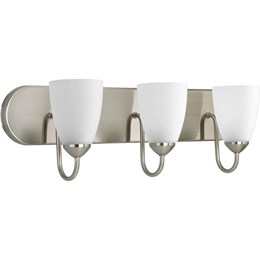 Included 42" to 60" Vanity Light, P2708-09 Gather Brushed Nickel