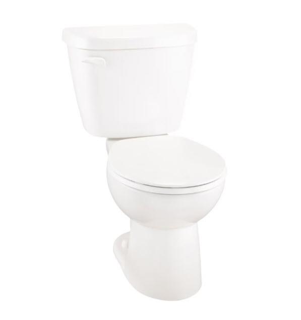 Gerber Bathroom Maxwell GMX20902 Round Toilet, 1.28gpf  - White