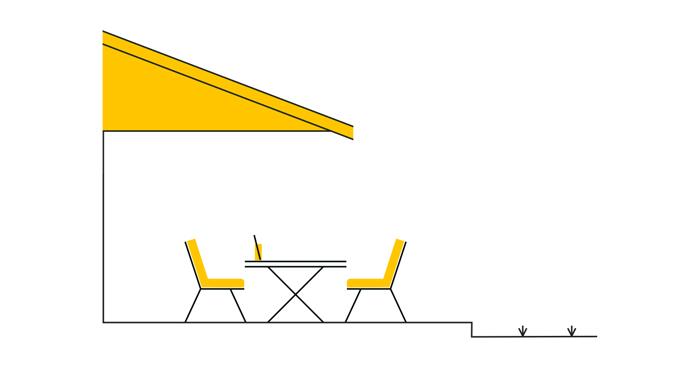 Covered Patio with Stucco Patio Columns Per Plan