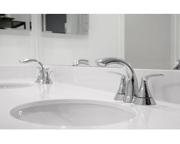 China Undermount Sink at Primary Bathroom