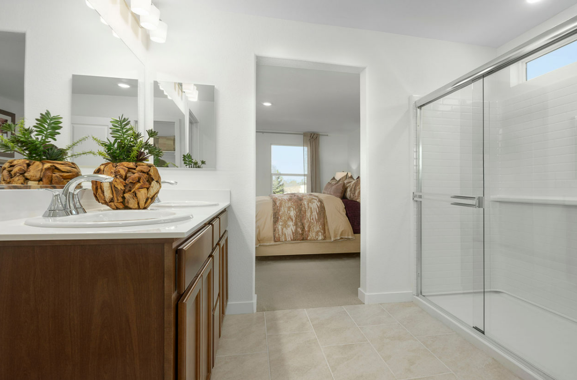Shower with Fiberglass Surround