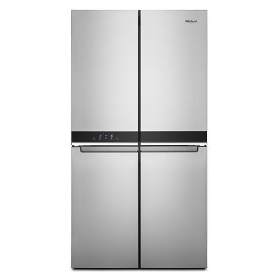 Whirlpool WRQA59CNKZ 19.4CuFt 4-Door French Door Counter Depth Refrigerator, ADA, LED Light – Fingerprint Resistant SS