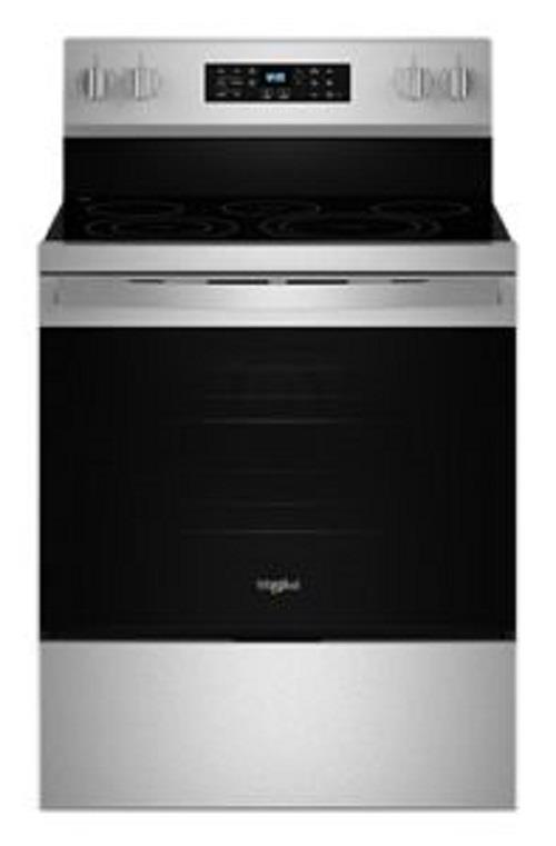 Whirlpool WFES5030RZ 5.3CuFt E* Electric Range, No Preheat Air Fry, Air Baking, Self-Clean - Fingerprint Resistant SS