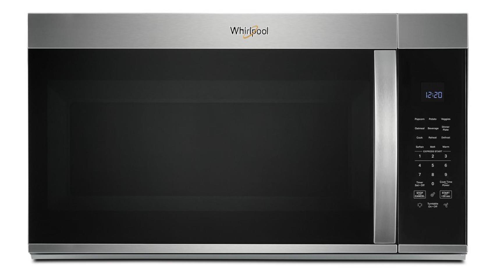 Whirlpool WMMS3330RZ 30" 1.9 CuFt Over the Range Microwave with Sensor Cooking - Fingerprint Resistant Stainless Steel
